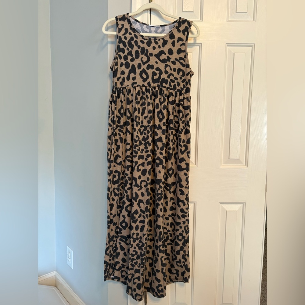 Animal Print Maternity Maxi Dress